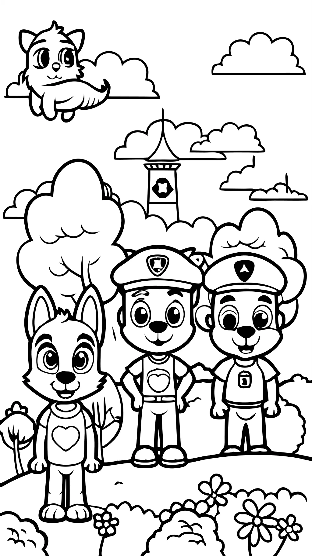 easy paw patrol coloring pages